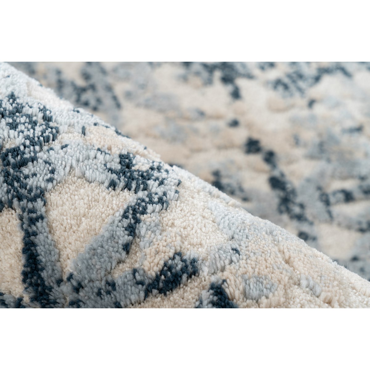 Tapis salon et chambre moderne GEFO bleu, NOVATREND