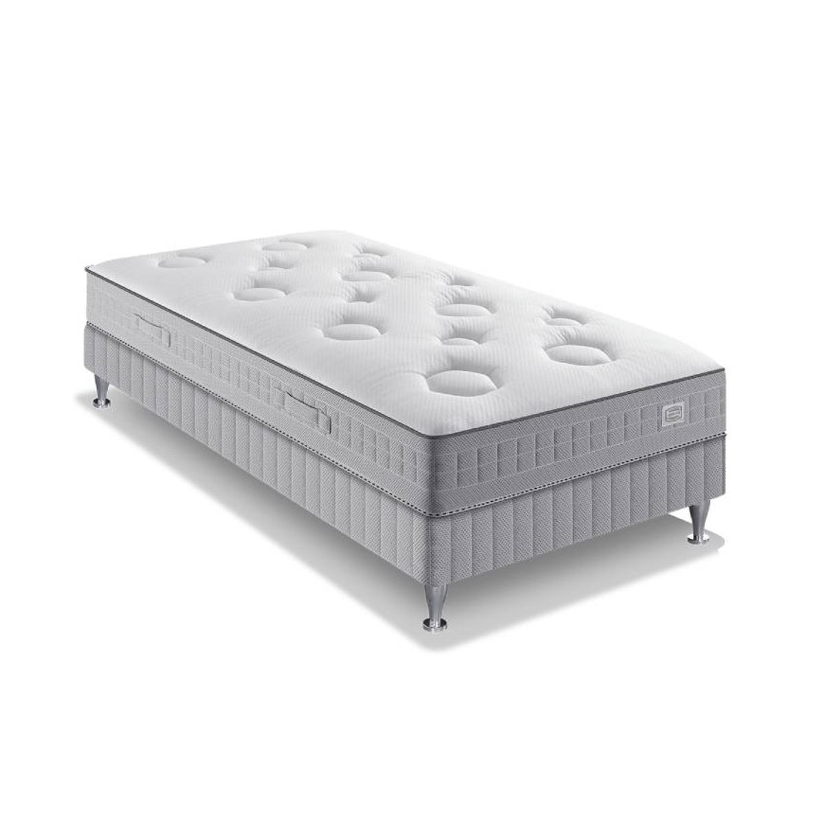 Ens FLEXION 180x200 matelas H26 ressort ensachés, mi-ferme, 2 sommiers blanc, SIMMONS