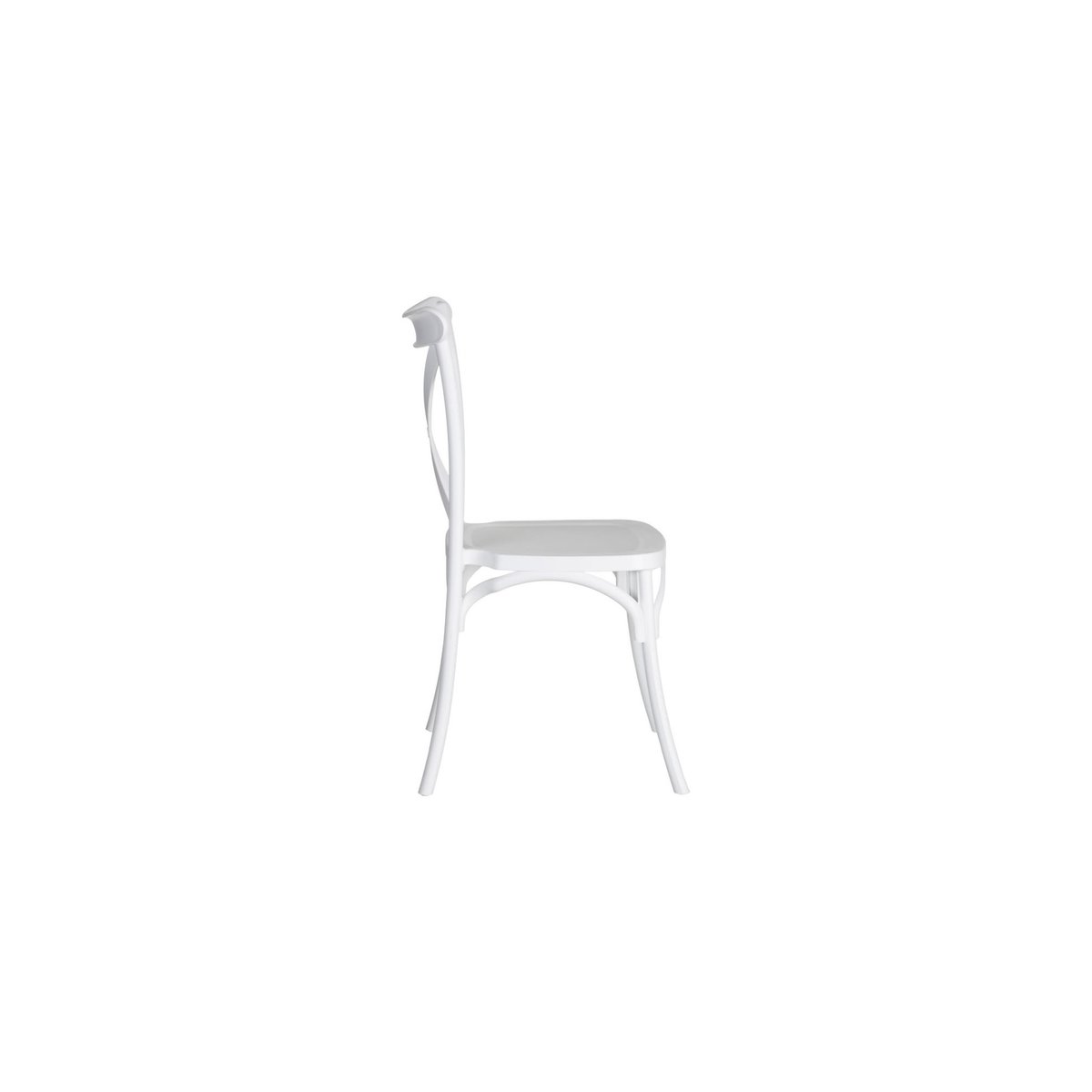 Chaise Esprit Bistrot en Polypropylène Blanc blanc, WADIGA
