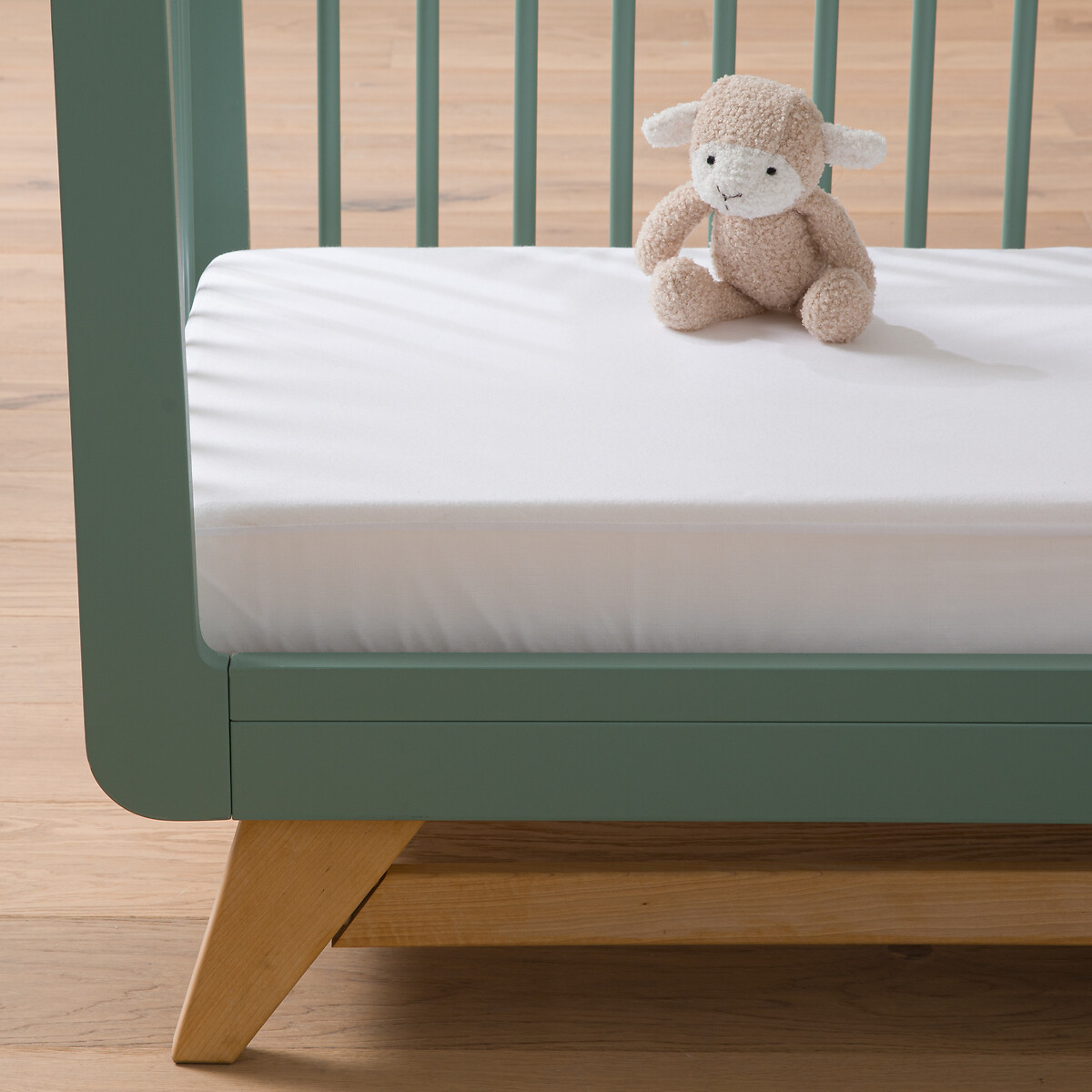 Protège-matelas bébé, en éponge, antiacarien et imperméable, hauteur max 14 cm blanc, LA REDOUTE INTERIEURS