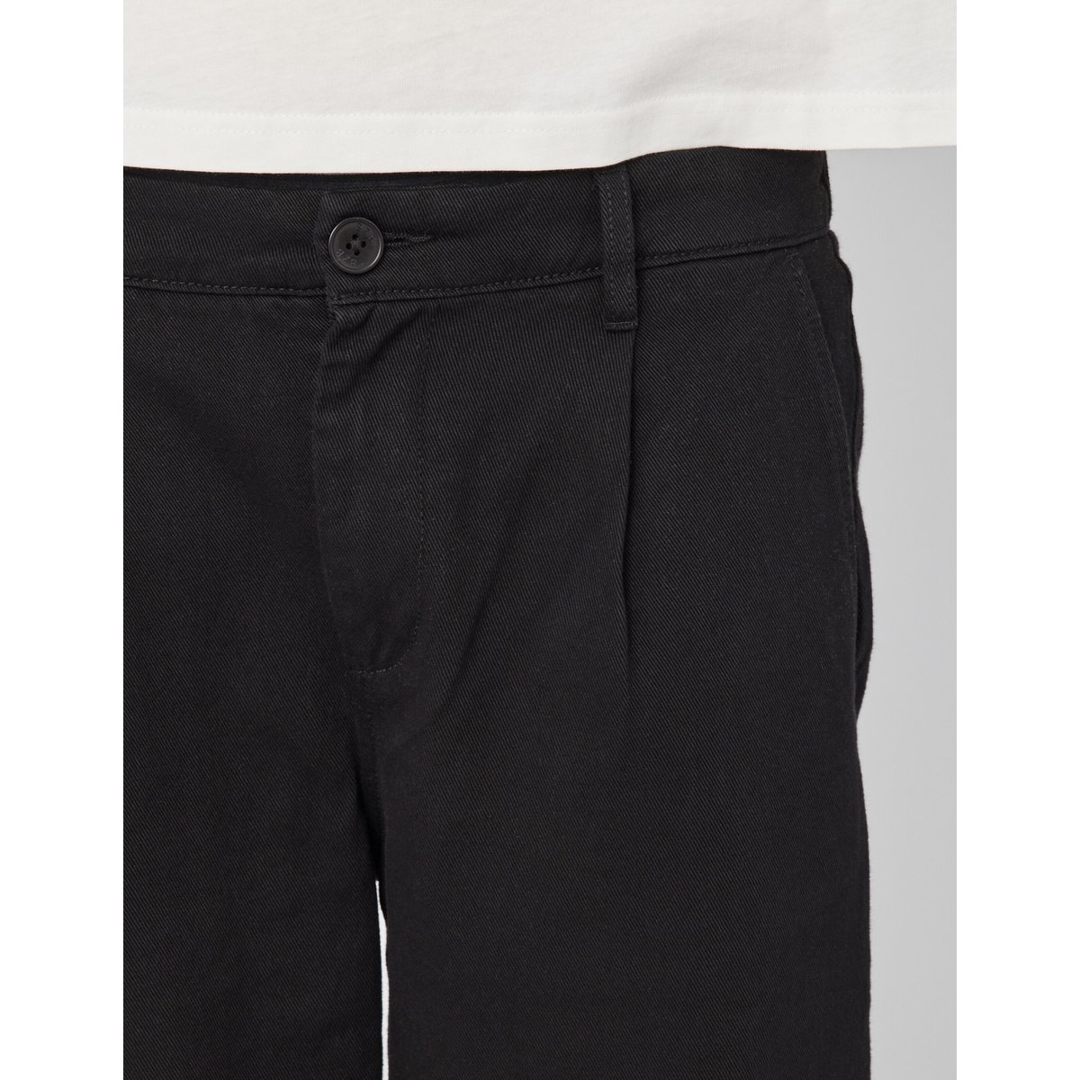 Pantalon droit à pinces noir, BZB
