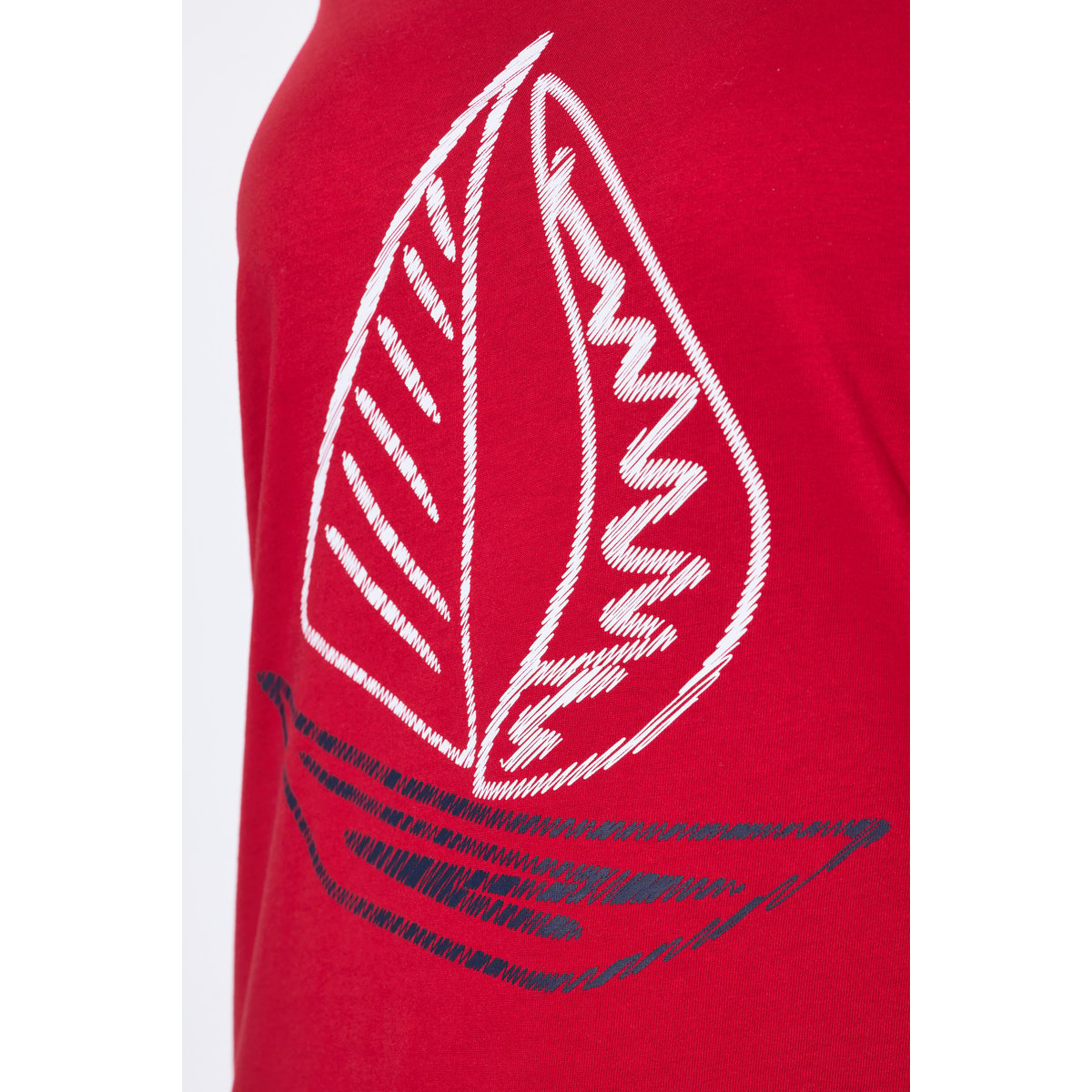 T-shirt, col V, manches courtes, motif bateau salsa, ULLA POPKEN
