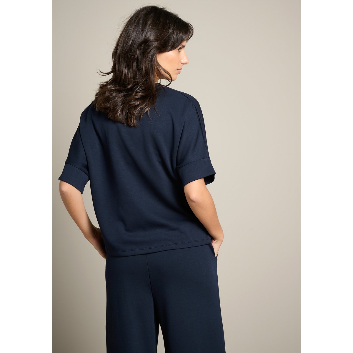 T-shirt fluide bleu marine, LOLALIZA