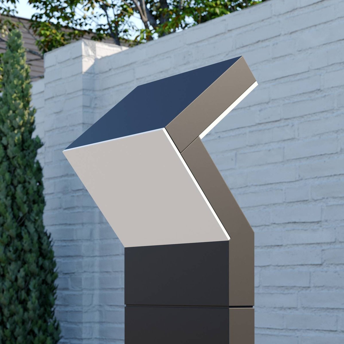 Luminaire extérieur en aluminium moderneLED gris foncé, ARCCHIO