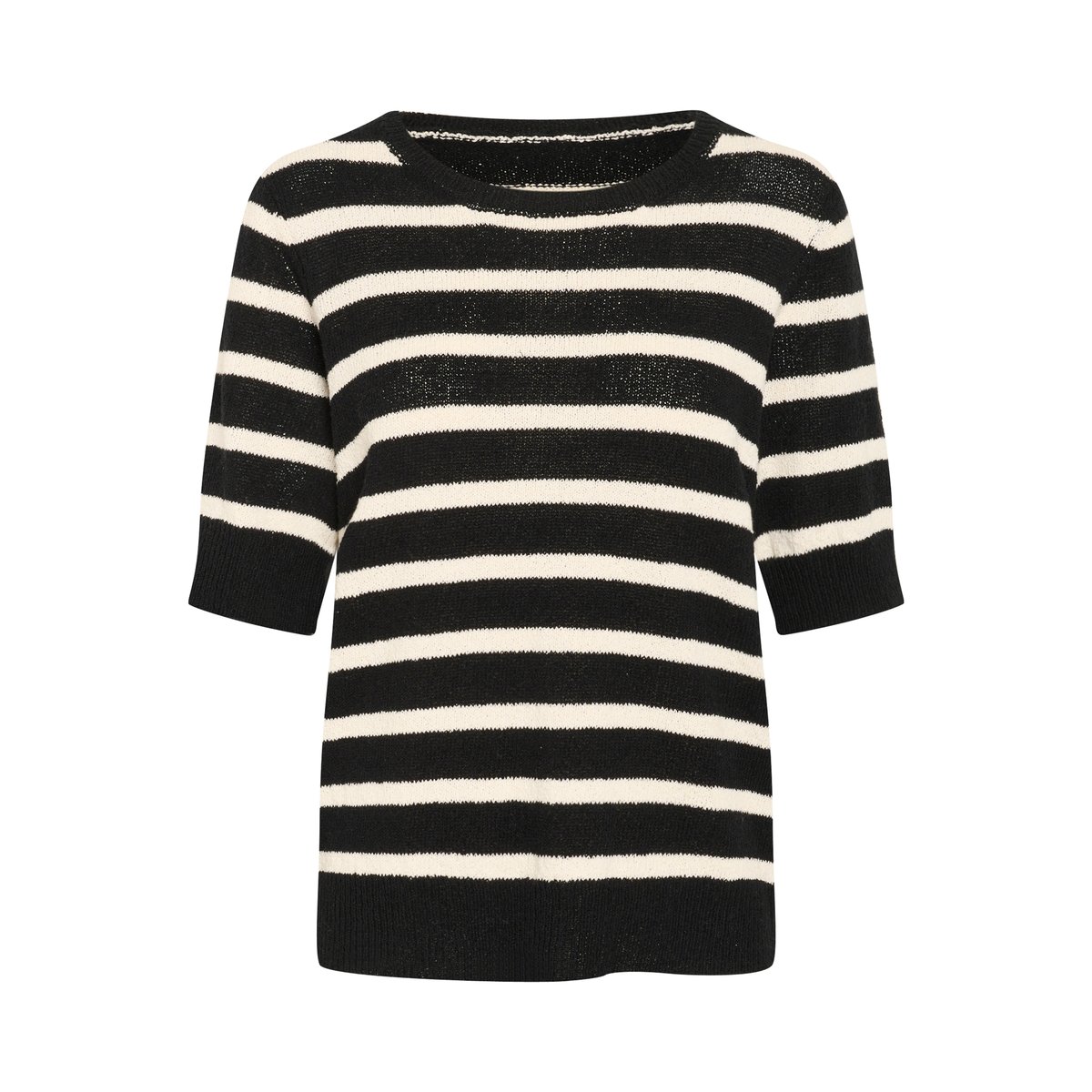 Pullover tricoté noir/blanc rayures black/whitecap stripe, CULTURE