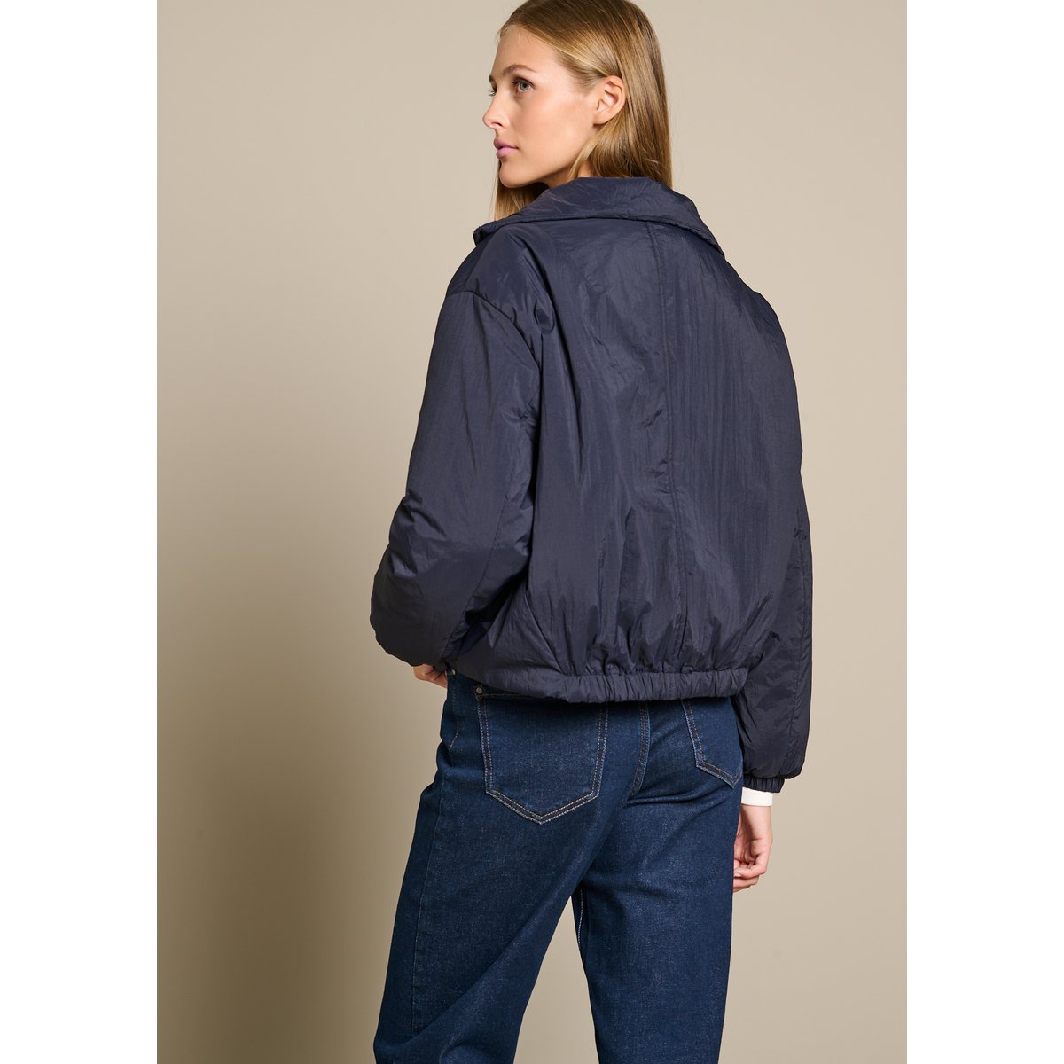 Veste sport zippée bleu marine, LOLALIZA
