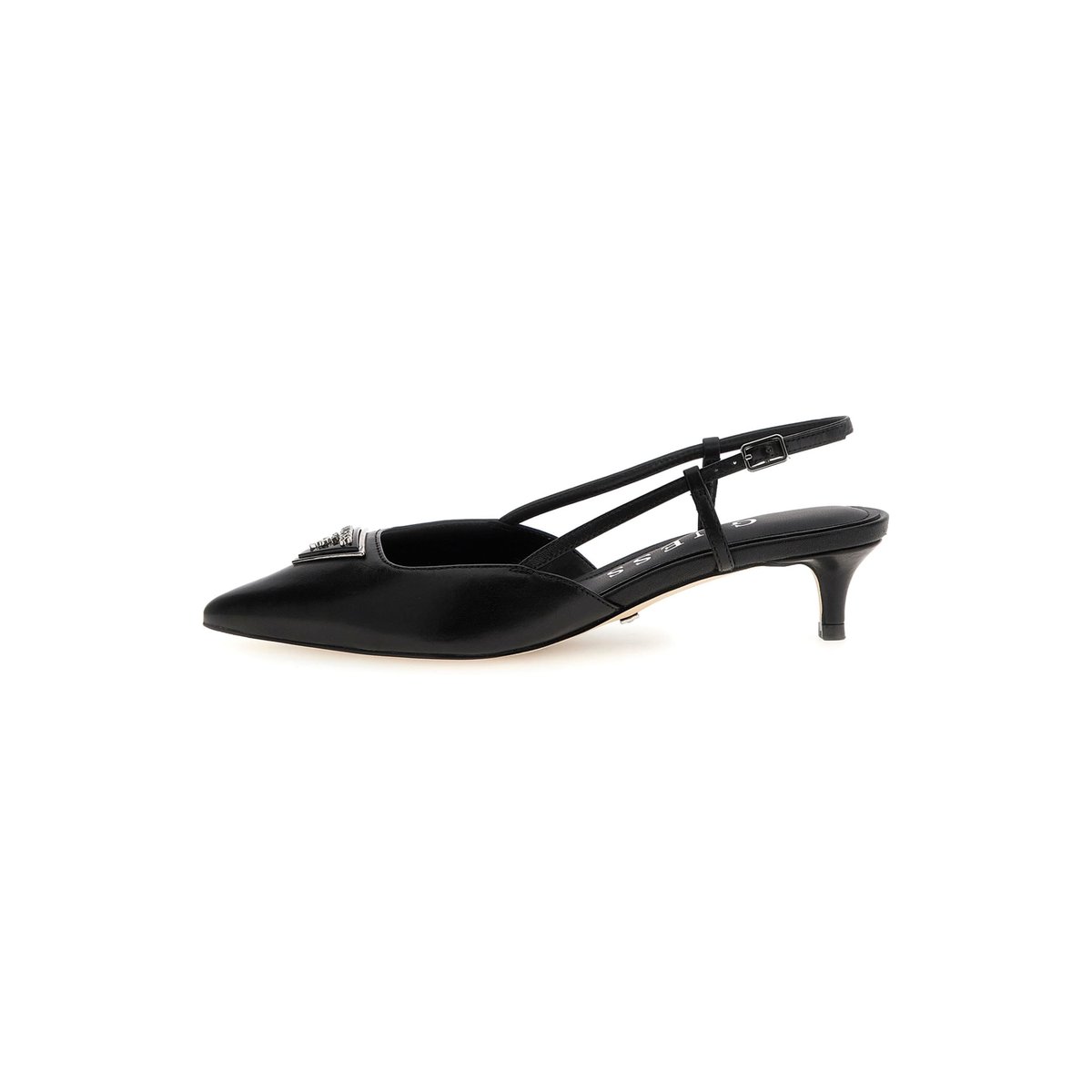 Escarpin Slingback Jesson Cuir Véritable noir, GUESS