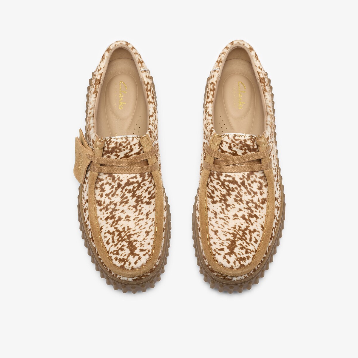 Torhill Bee leather shoes white/brown, CLARKS