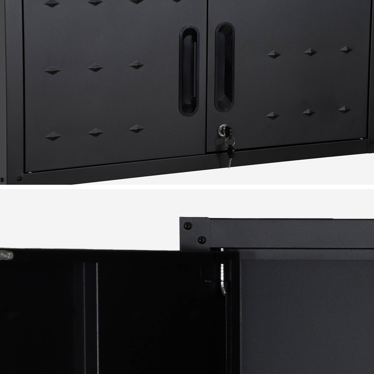 Meuble haut de rangement pour garage BOBBY noir, SWEEEK