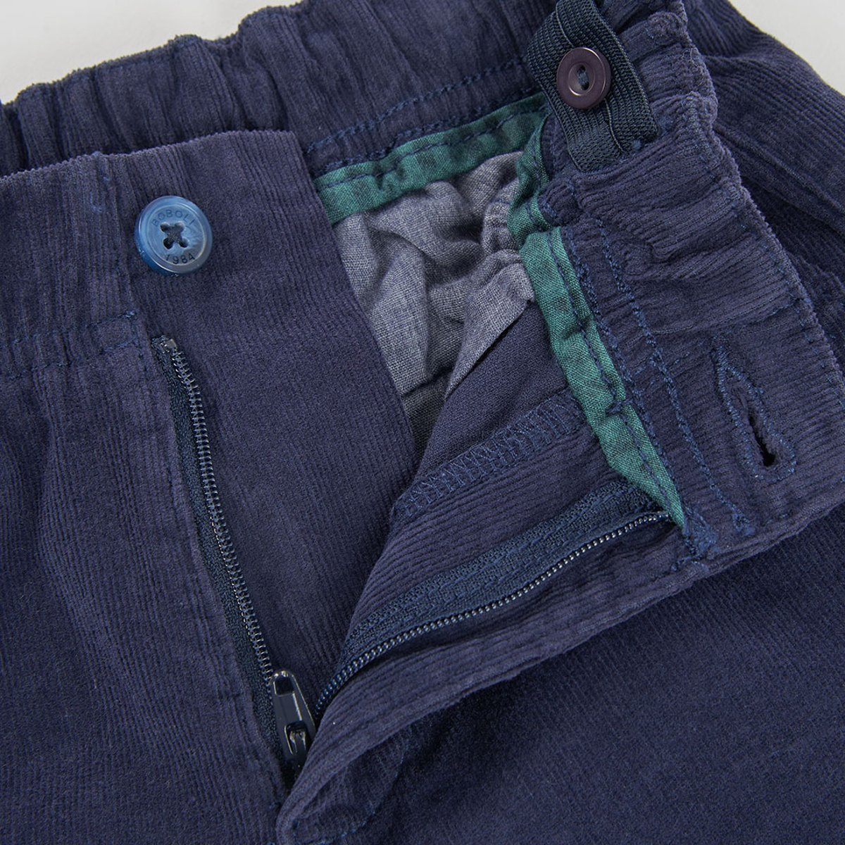 Pantalon garçon velours côtelé bleu, BOBOLI