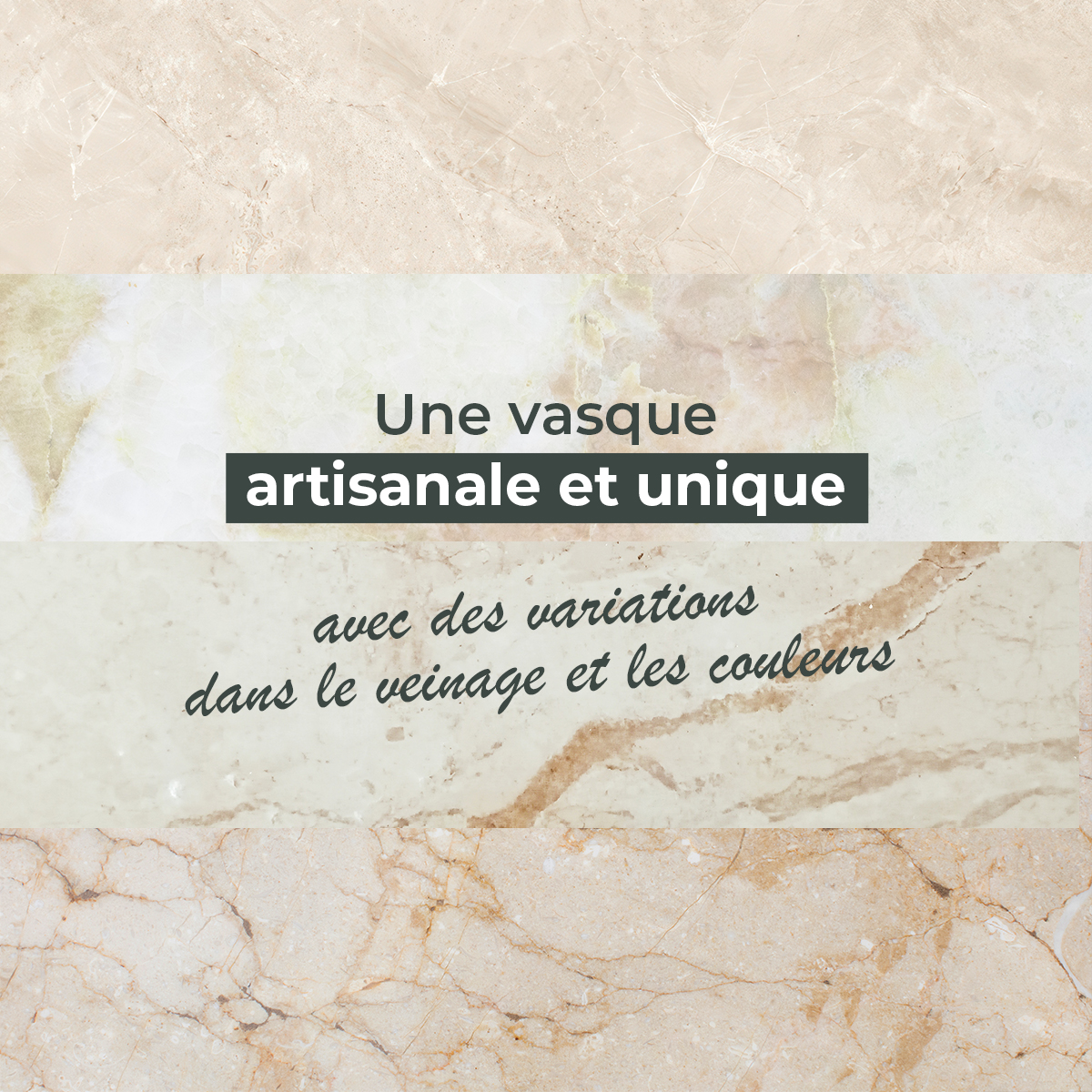 Vasque Irina en marbre crème, OCEAN LINE
