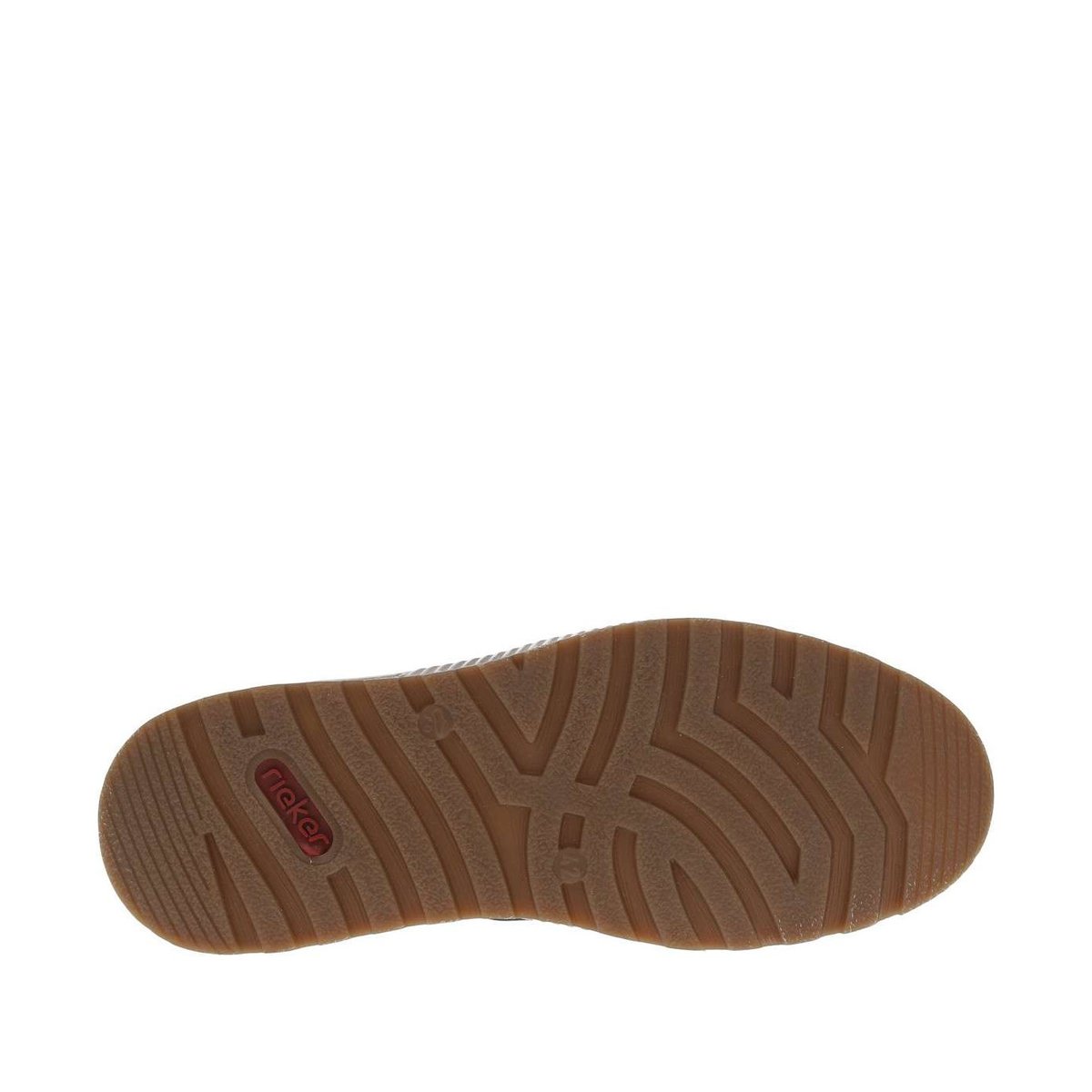 Sneakers marine à talon plat et à lacets plats marine et zip latéral marine, RIEKER