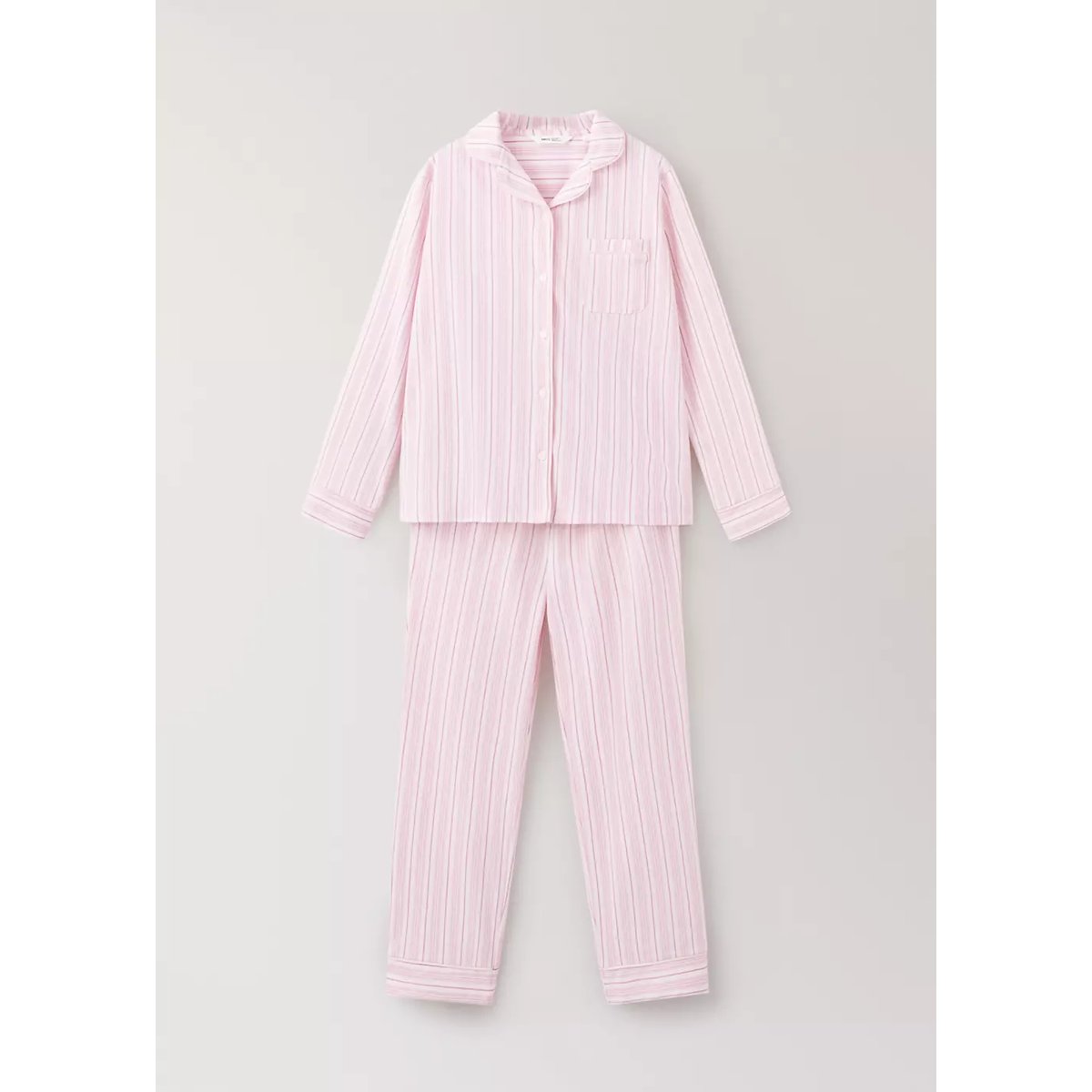 Pyjama complet coton rayures rose, MANGO KIDS