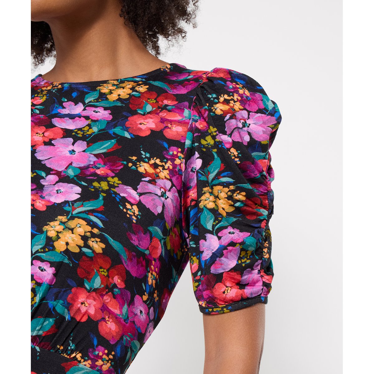 Robe Longue en Jersey à Manches Courtes Hiver Lumineux multicolore, JOE BROWNS