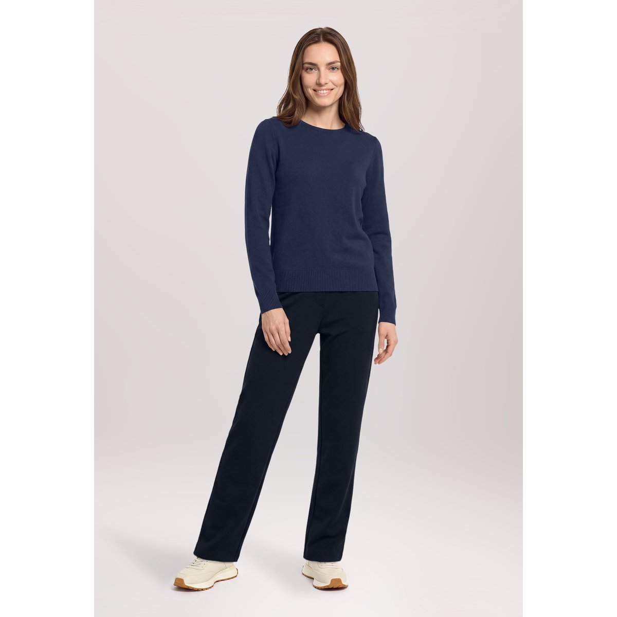 Pull en cachemire à encolure ronde iris blue, BETTY BARCLAY