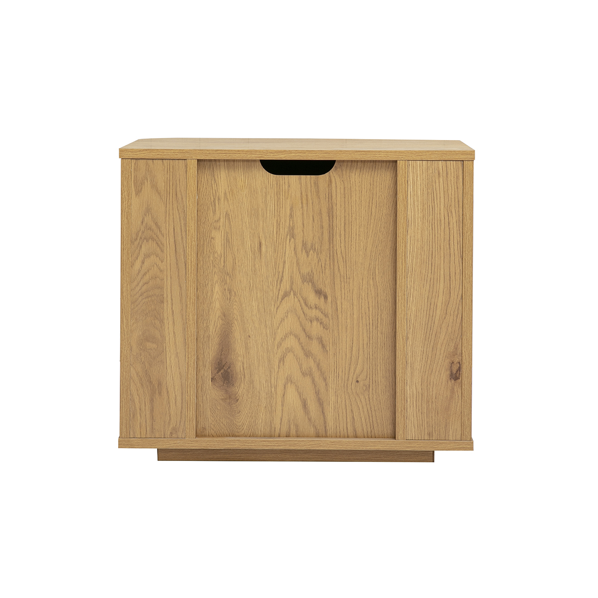 Table de chevet avec rangements 2 tiroirs finition bois clair chêne NEGAN chêne clair, MILIBOO