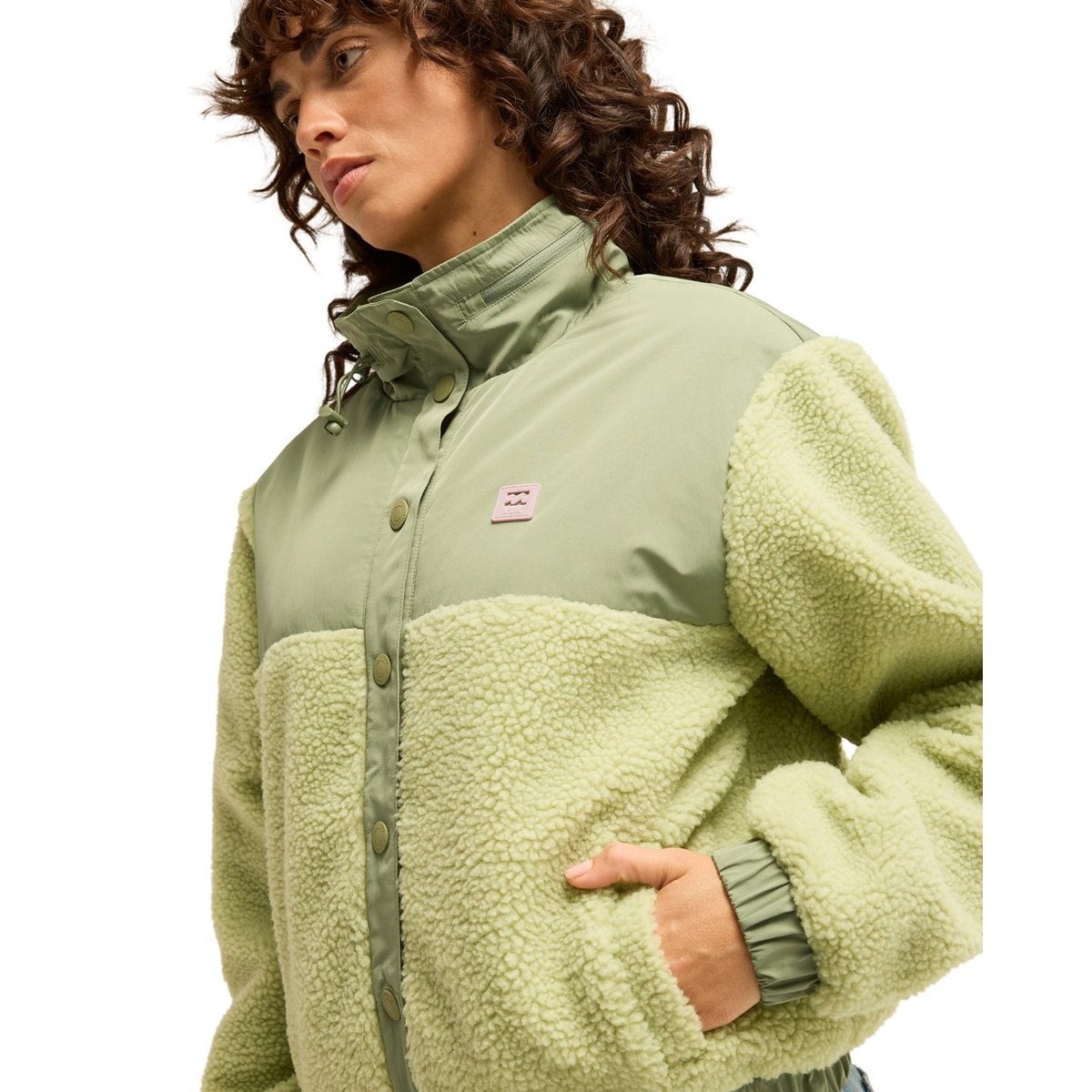 Veste à boutons-pression LOST TRAILS vert smoke green, BILLABONG