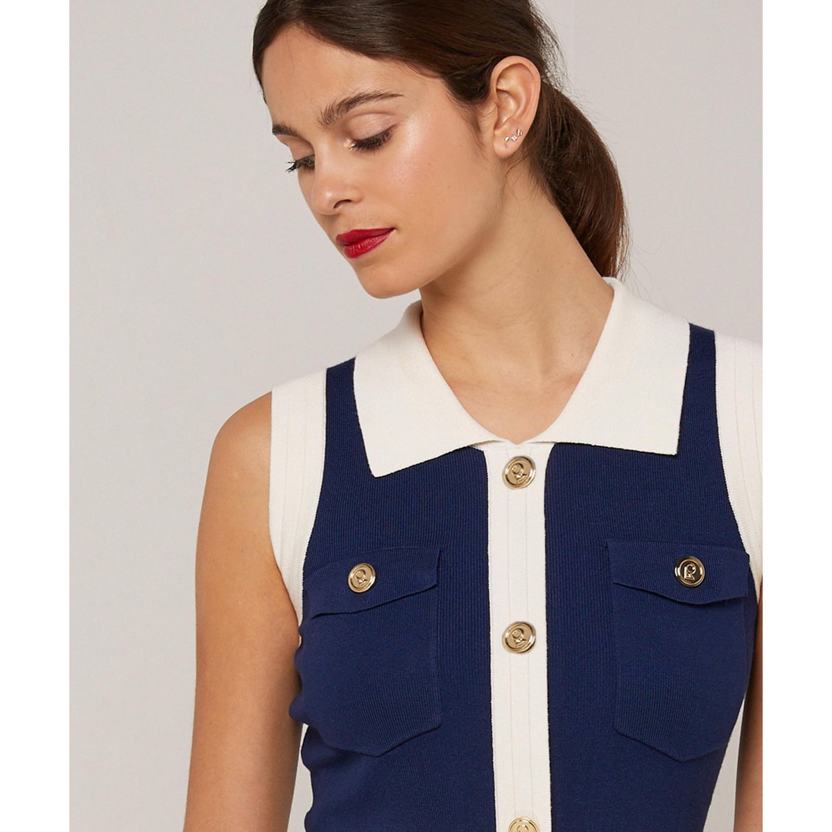 Robe courte en maille blanc, RODIER