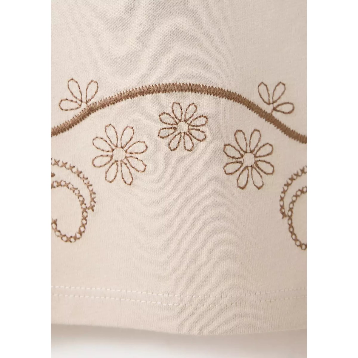 T-shirt coton broderies sable, MANGO KIDS