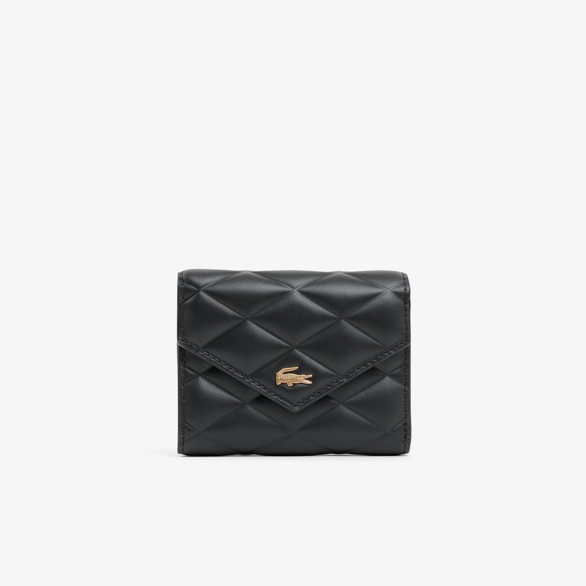 Portefeuille Crocodelle en cuir noir-000, LACOSTE