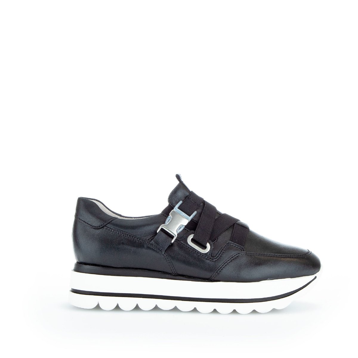 Baskets en cuir noir, GABOR