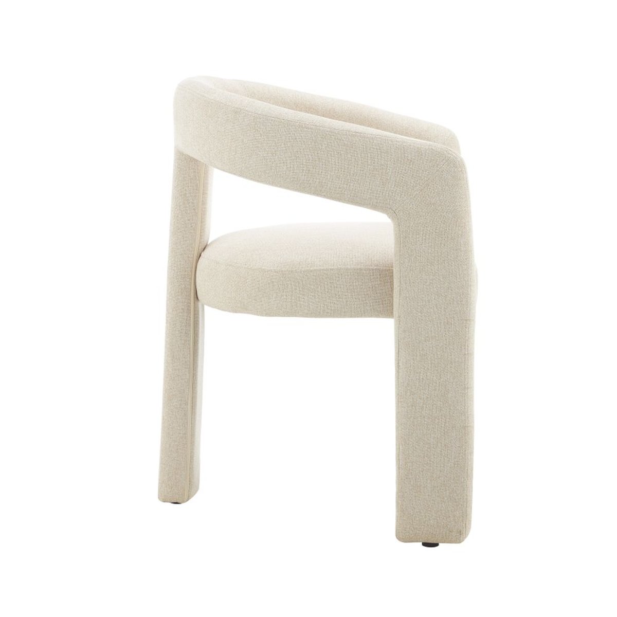 Chaise repas 3 pieds full tissu sable, ZAGO
