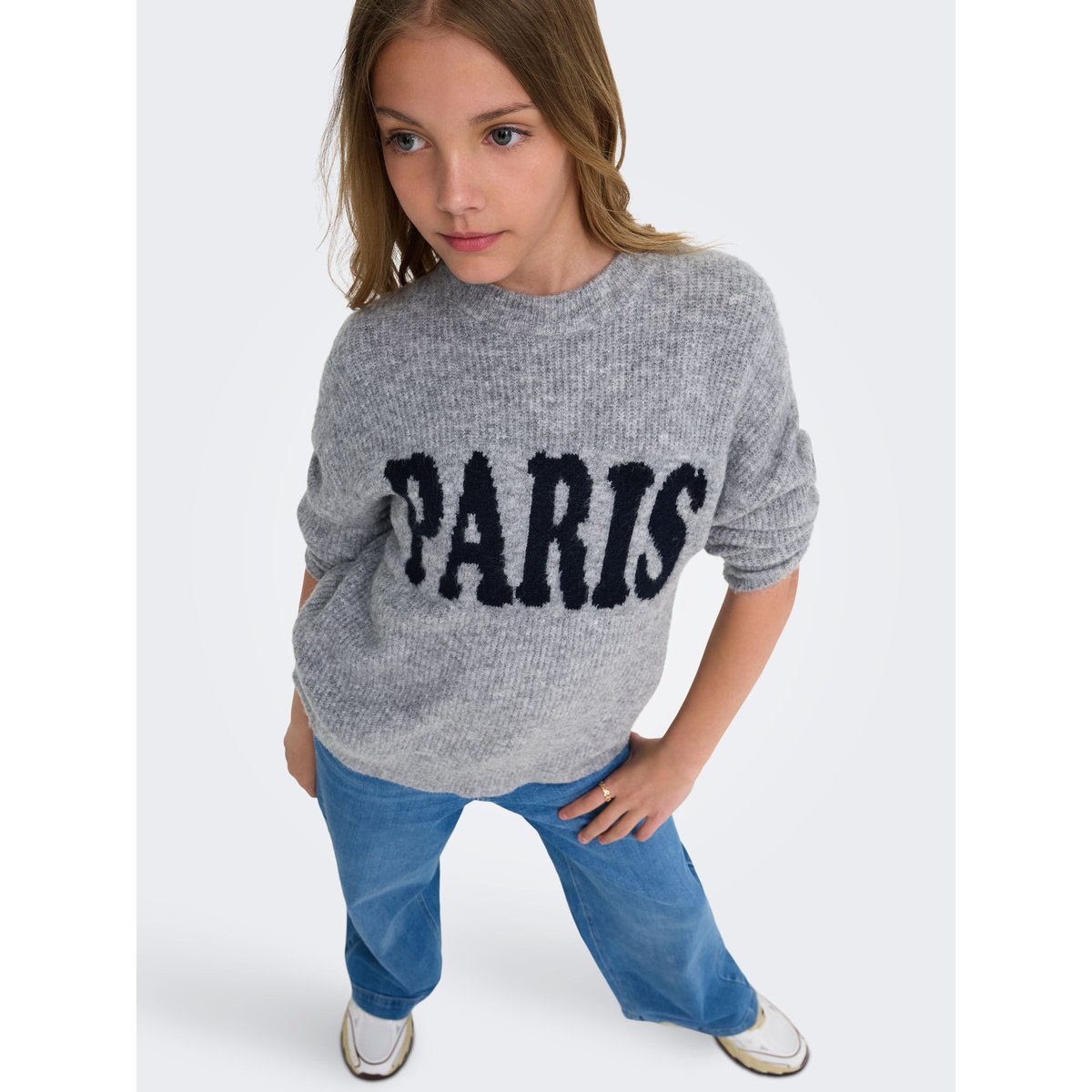 Pull En Maille grey melange 1, KIDS ONLY
