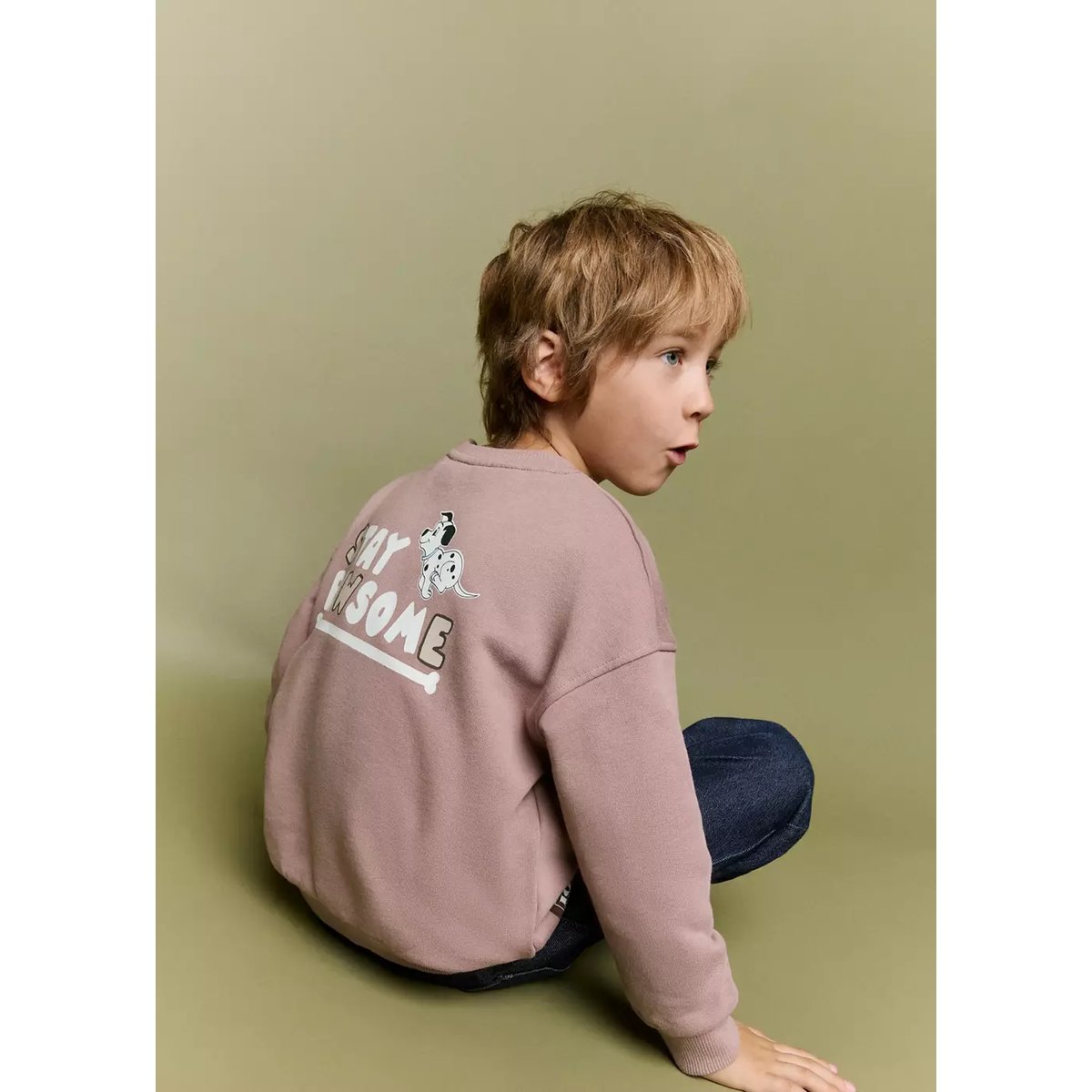 Sweat-shirt coton Les 101 Dalmatiens rose pâle, MANGO BABY