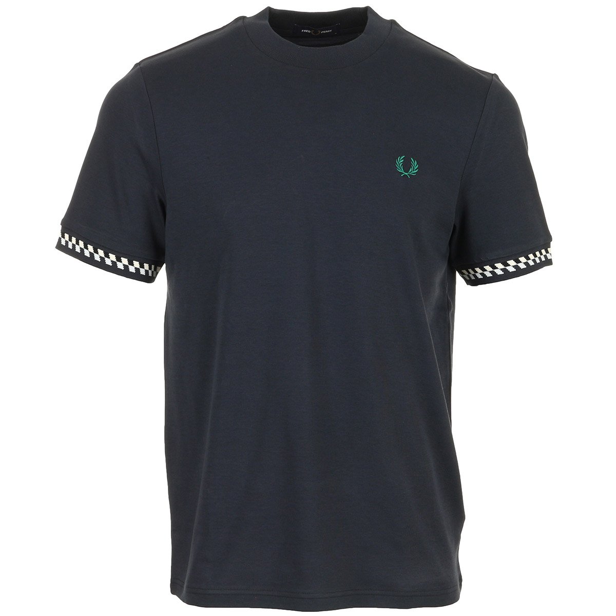 JACQUARD CUFF T-SHIRT navy, FRED PERRY