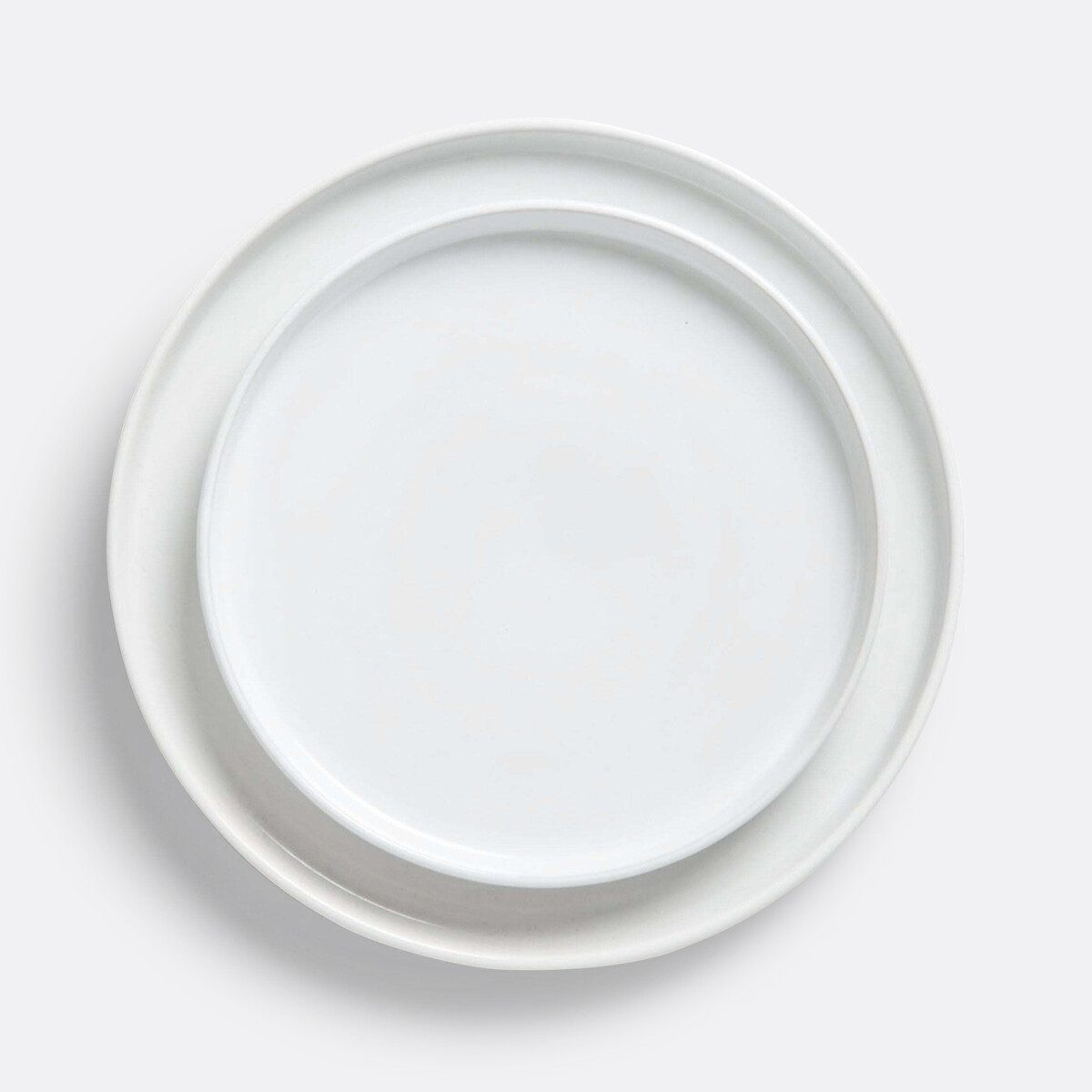 Set van 4 dessertborden in aardewerk, Elinor wit, LA REDOUTE INTERIEURS
