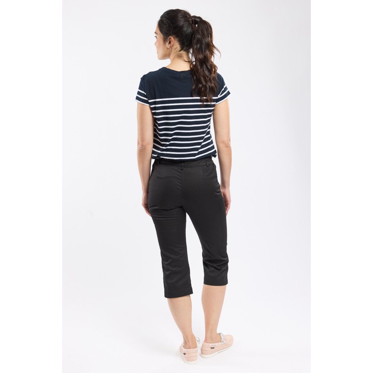 Corsaire en coton GOUVERNAIL noir, ARMOR-LUX