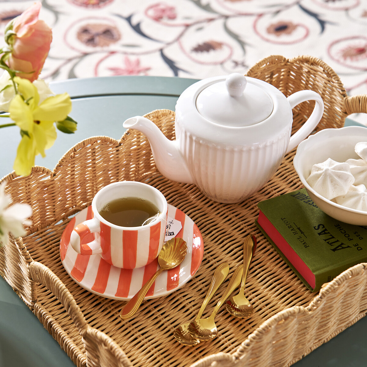 Elysia Rectangular Rattan Tray natural, LA REDOUTE INTERIEURS