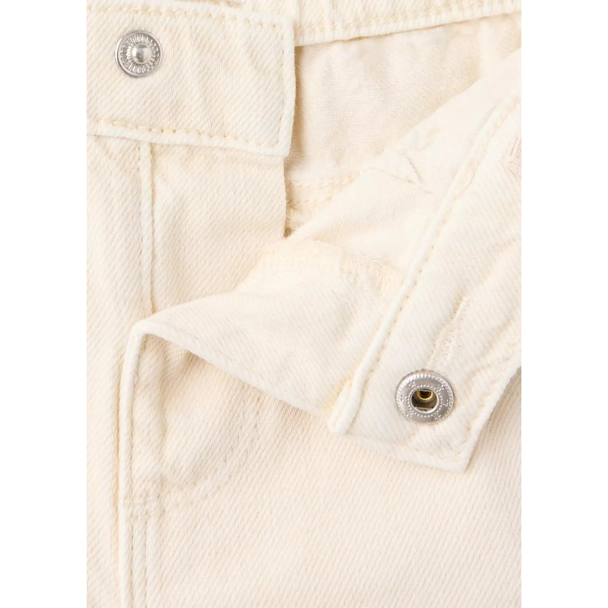 Jean droit avec motif floral brodé écru, MANGO BABY