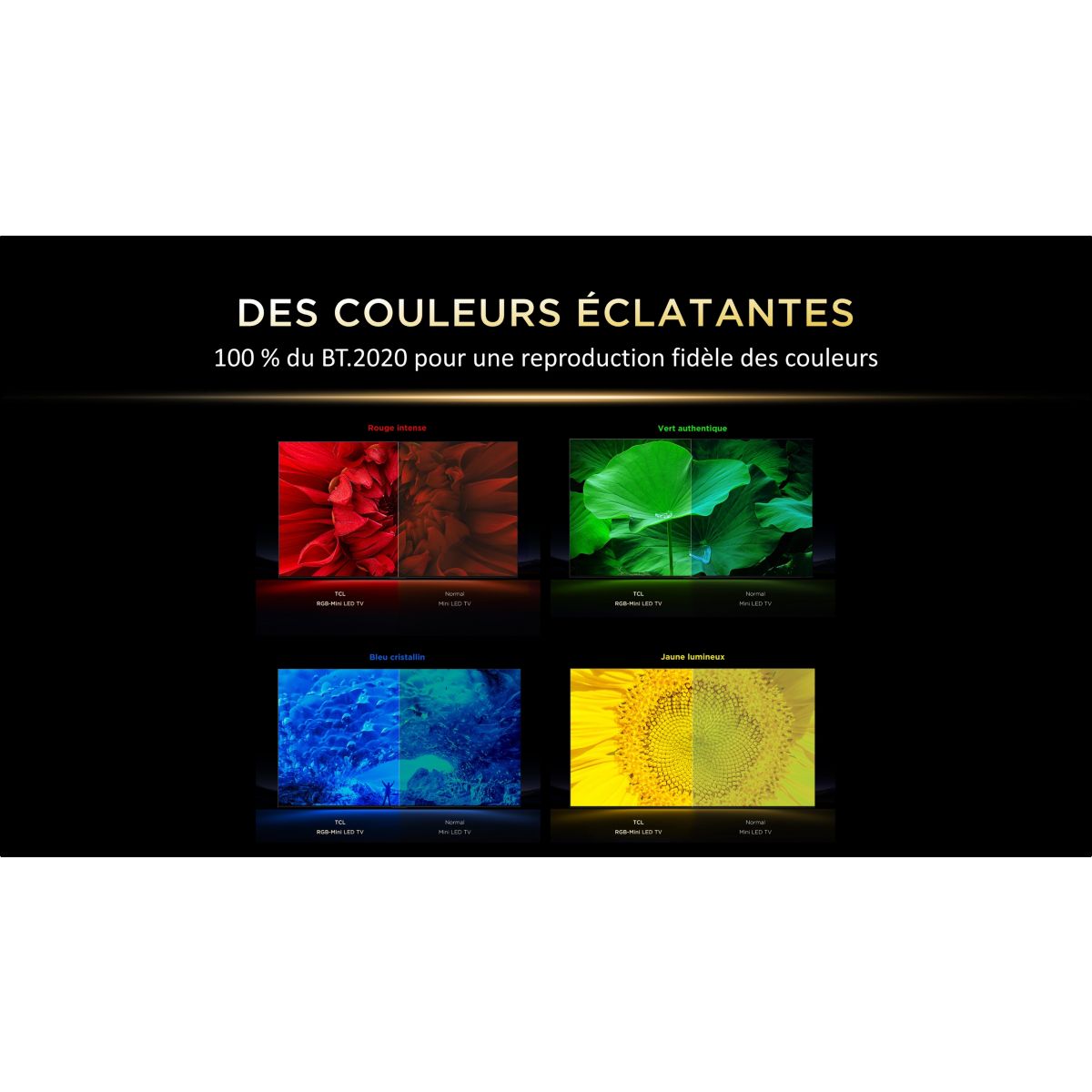 TV RGB 85RM9L (2026) 85" (216 cm) 4K - 144 Hz, Google TV, système sonore Bang & Olufsen couleur unique, TCL