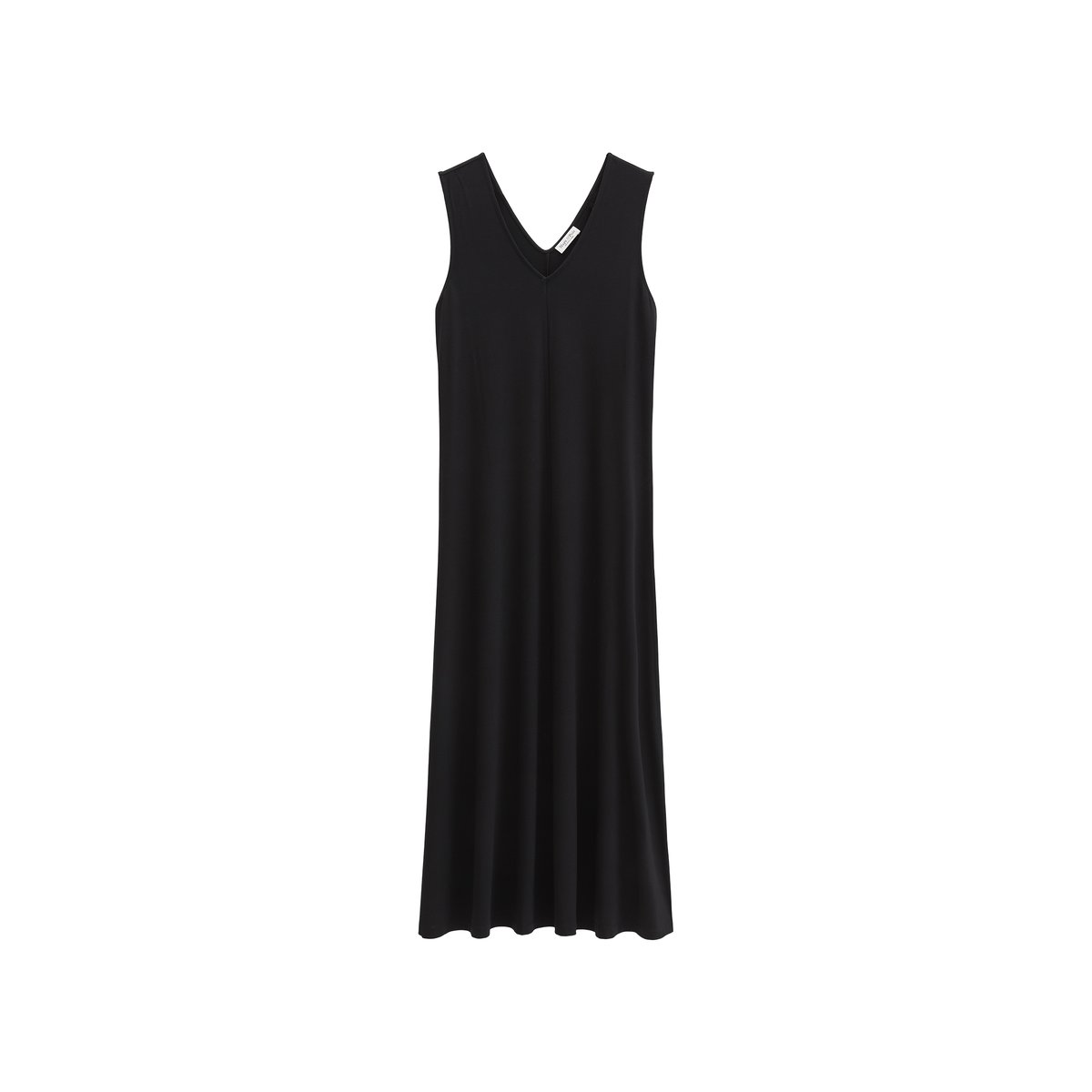 Robe en jersey à col en V shaped en LENZING™ ECOVERO™ noir, MARC O'POLO
