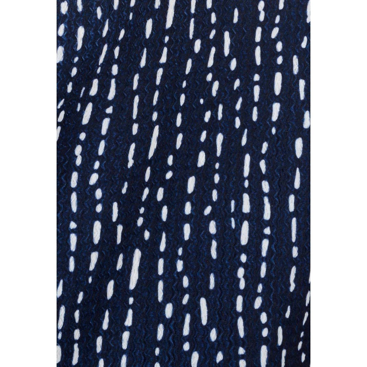 Top maille reliéfée imprimée bleu marine tachiste, DAMART