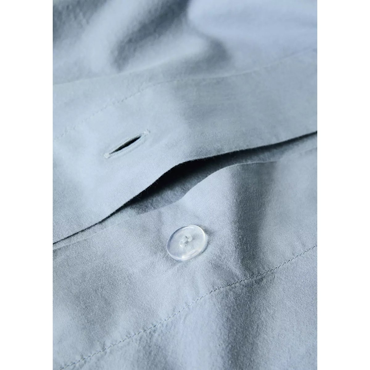 Hausse de couette coton lavé finition voile lit 150/160 cm bleu, MANGO HOME