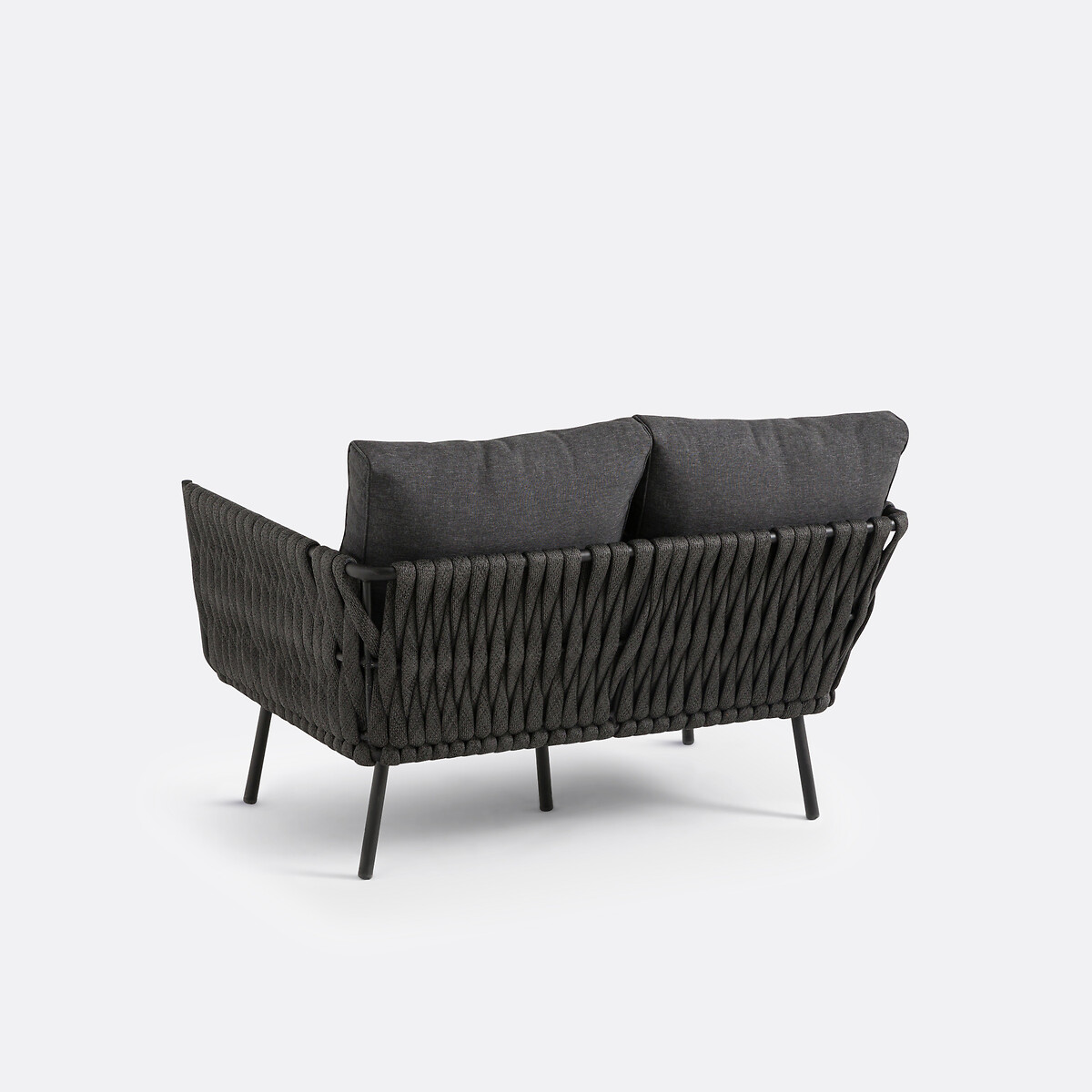 Canapé de jardin 2 places aluminium, Masai gris anthracite, LA REDOUTE INTERIEURS