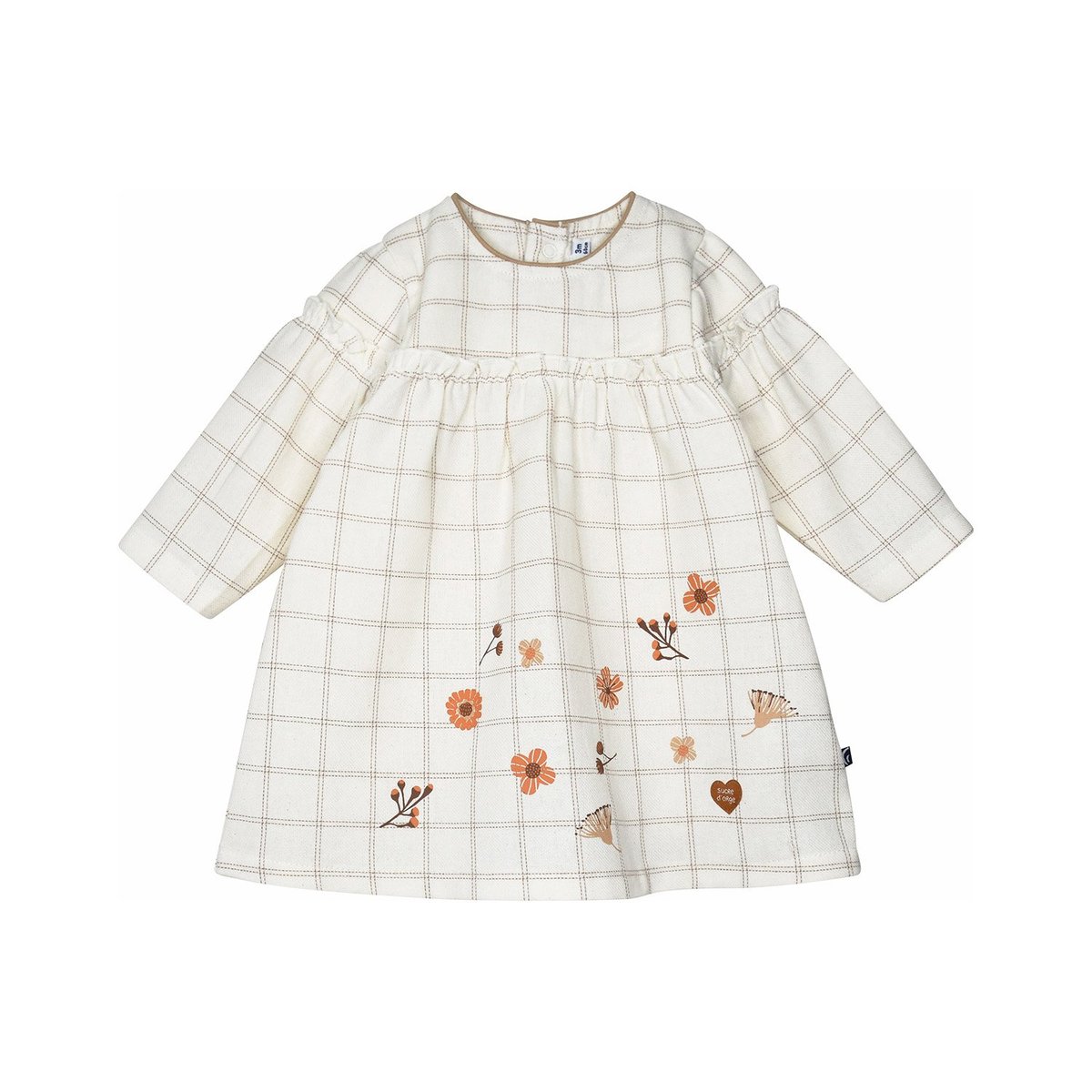 Robe collant soleina tisse teint manches longues beige, SUCRE D'ORGE