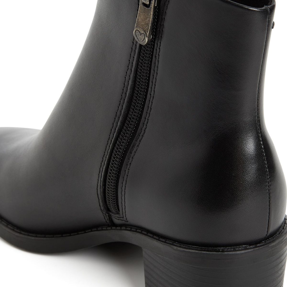 Bottine en cuir noir, MARCO TOZZI