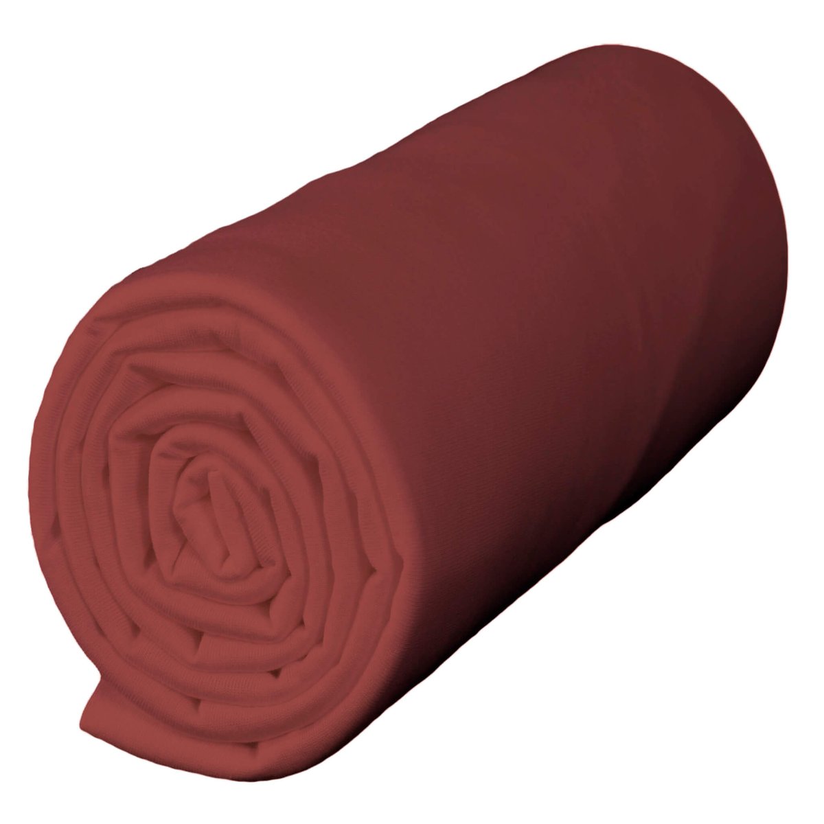 Lot de 2 draps housses rouge terracotta, TERRE DE NUIT
