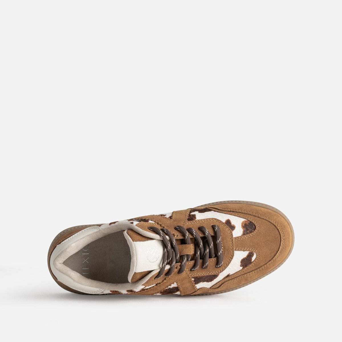 Basket en cuir POMME camel multicolore, TEXTO