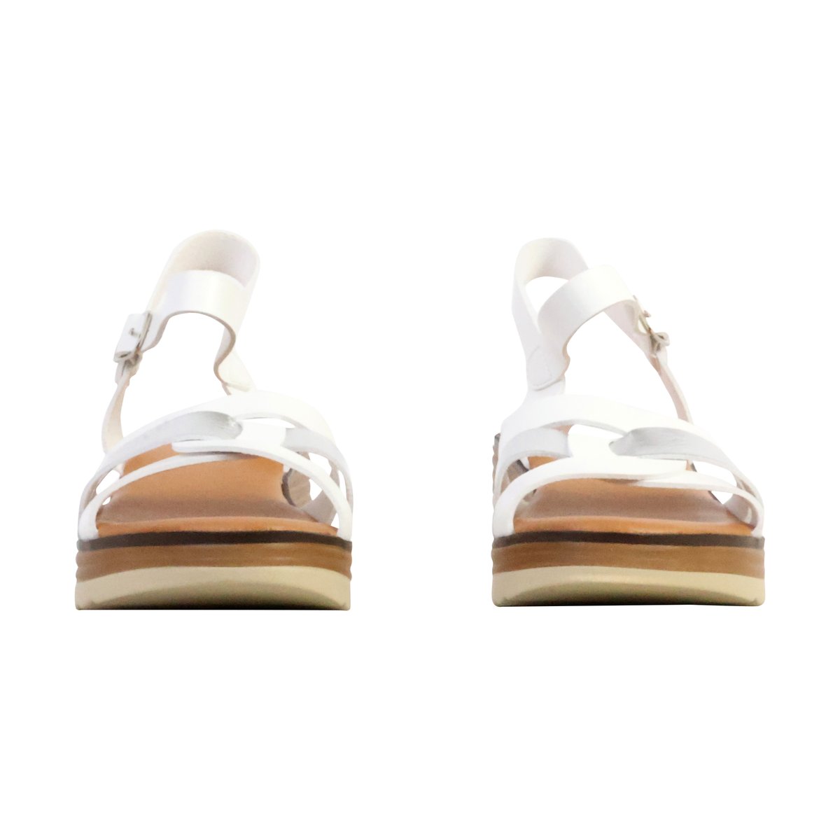 Sandales Compensées à Bride Lbs blanc, ENZA NUCCI