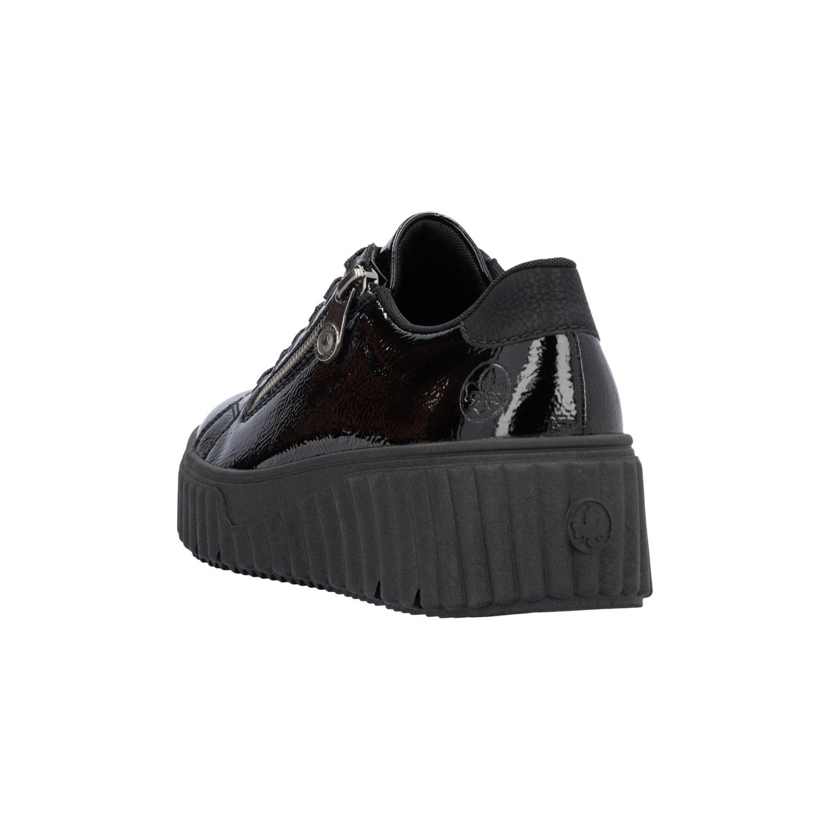 Basket Basse Cuir Lagro noir, RIEKER