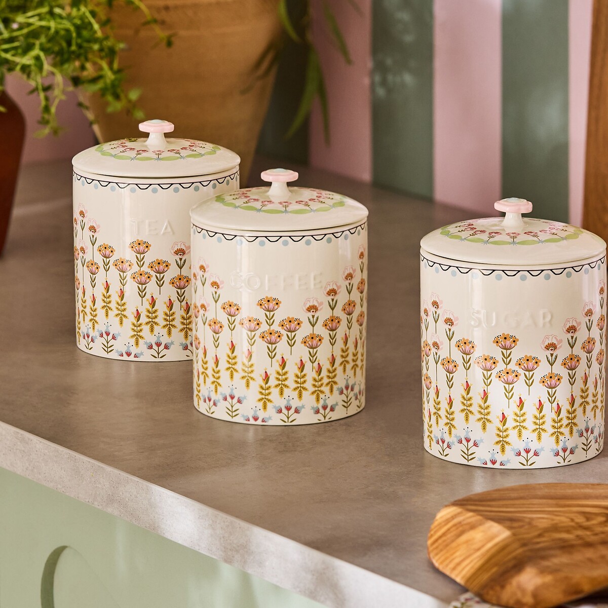Painted Table Ceramic Sugar Storage multi-coloured, CATH KIDSTON