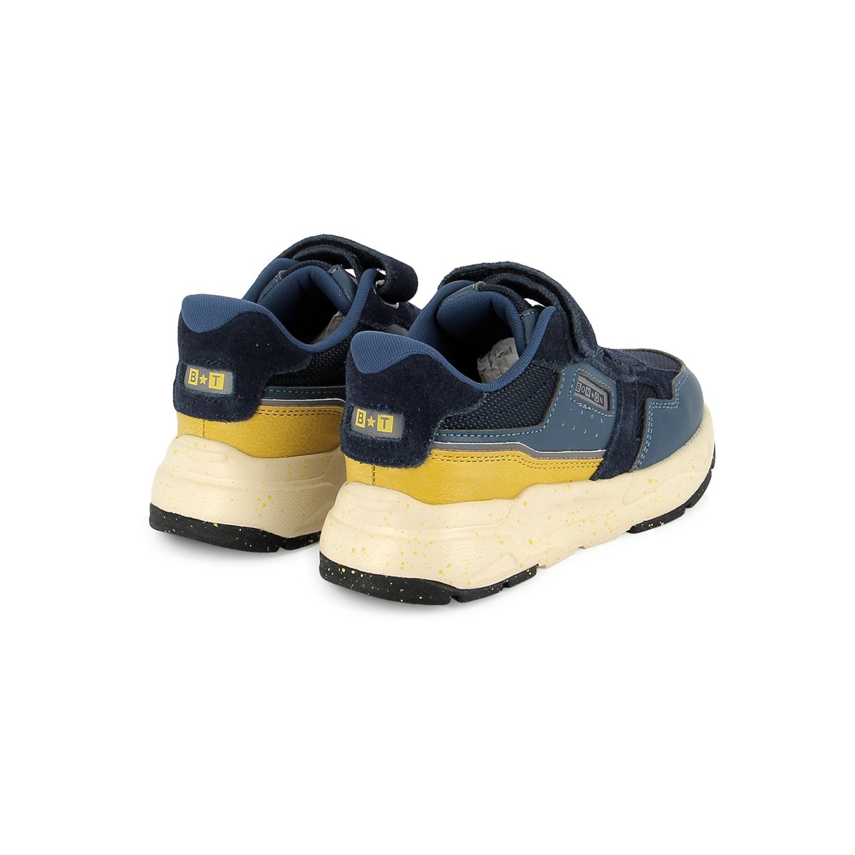 Basket à Scratch et Lacet YARD JOGGER bleu / jaune, BONTON