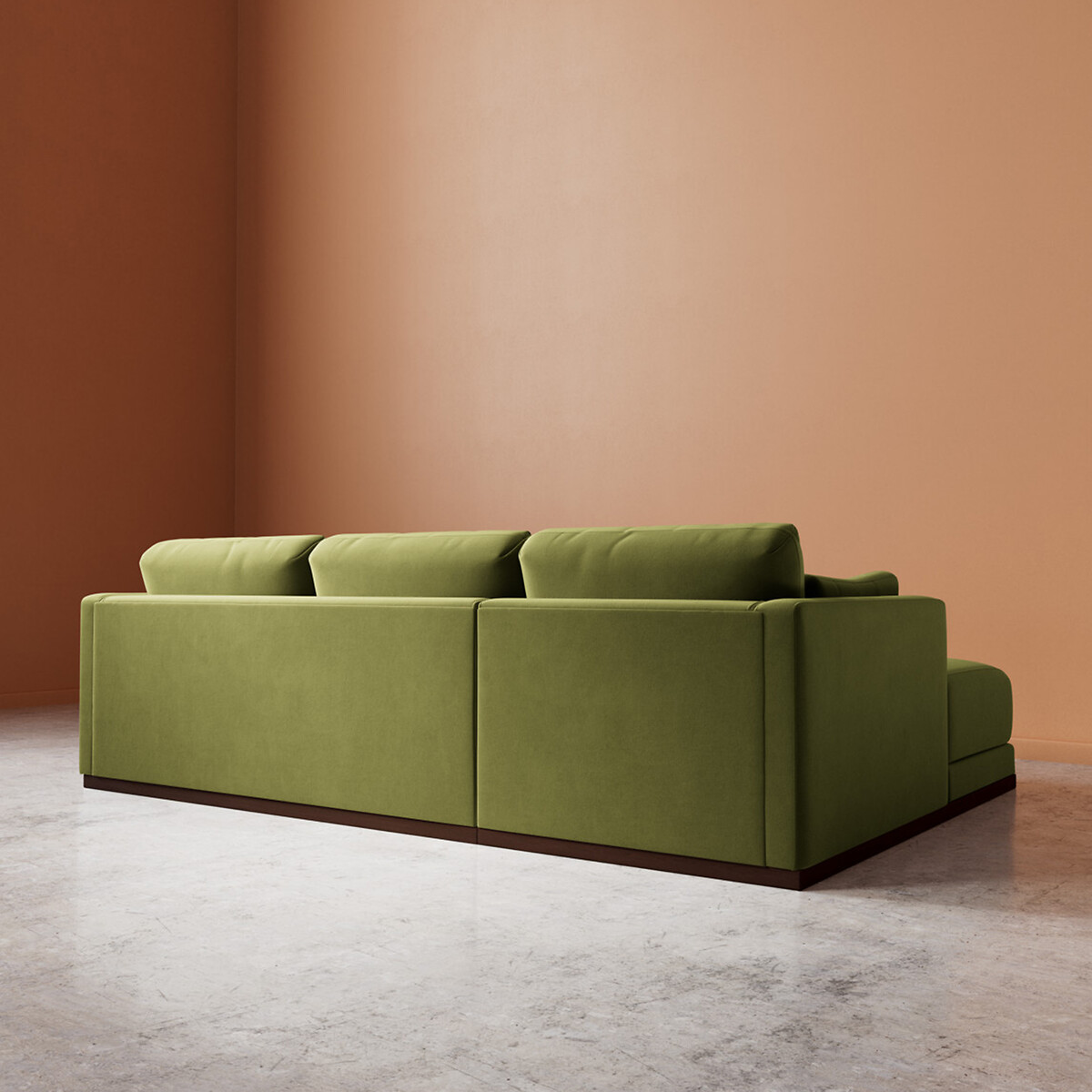 Alesund Easy Velvet Corner Chaise Sofa fern, SWOON