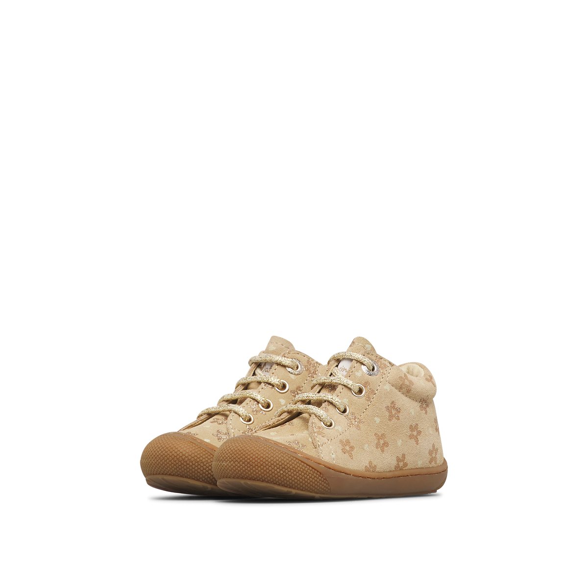 Chaussures premiers pas en suède COCOON beige-platine, NATURINO