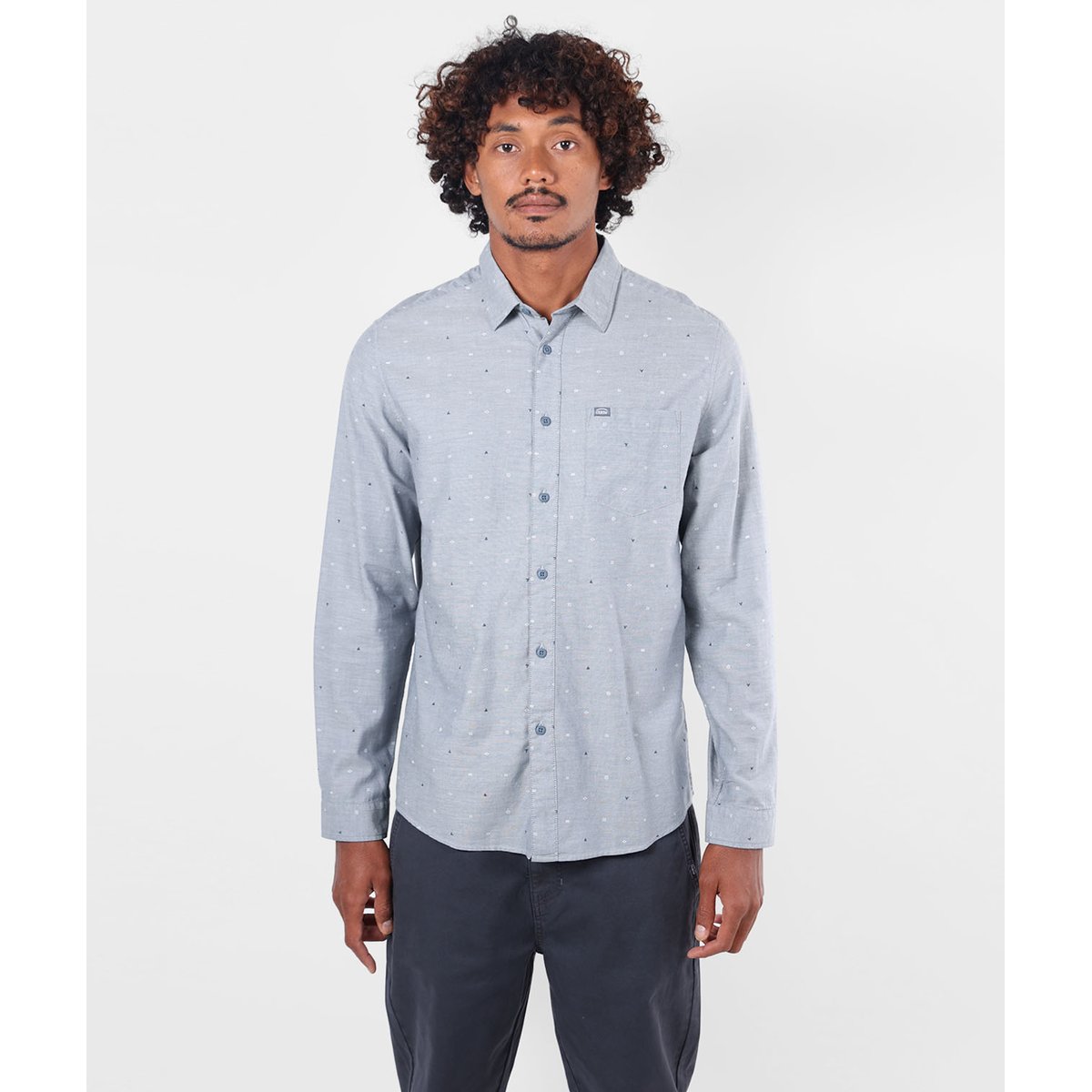Chemise manches longues MICROMO vintage indigo, OXBOW