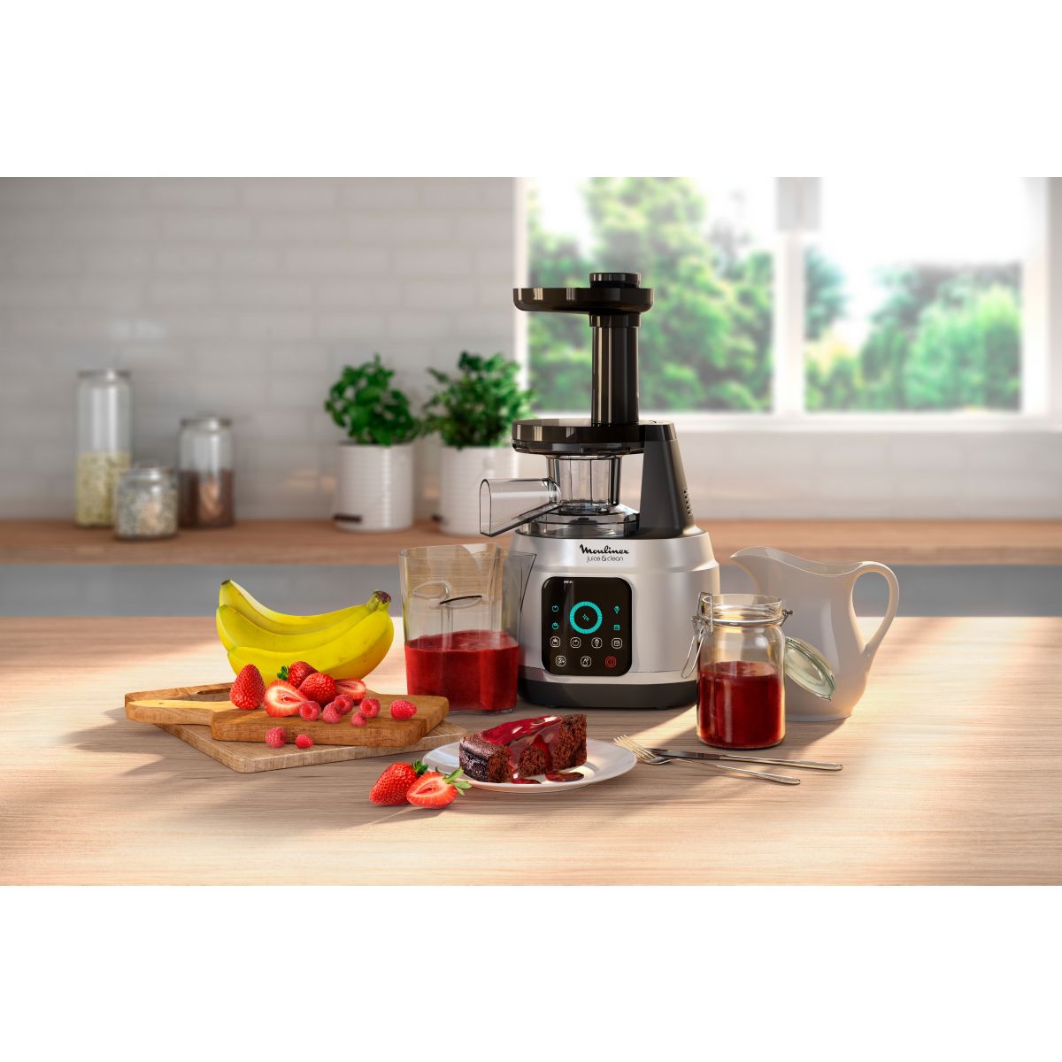 Extracteur De Jus Juice & Clean Alu Zu420e10 noir, alu, MOULINEX